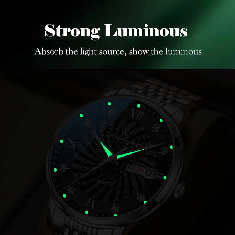 POEDAGAR Brand Luxury Mens Watches High Quality Waterproof Business Casual Man Quartz Wristwatch Luminous Stainless Steel Clocks